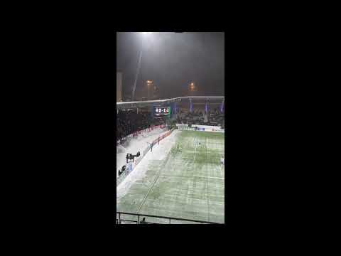 Aberdeen Fans Throw Snowballs at HJK Helsinki Goalkeeper During Match in Finland