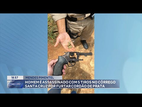 Mendes Pimentel: Homem é Assassinado com 5 Tiros no Córrego Santa Cruz por Furtar Cordão de Prata.