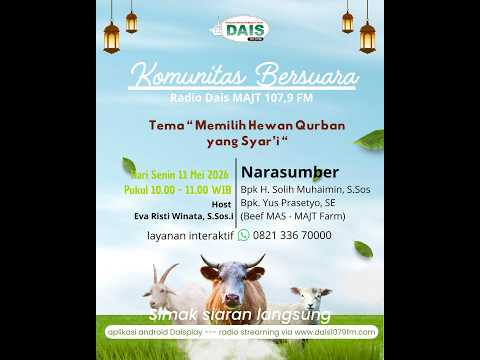 bagaimana memilih hewan qurban yang syar'i | Bapak H.Solih Muhaimin, S.Sos & Bapak Yus Prasetyo, SE