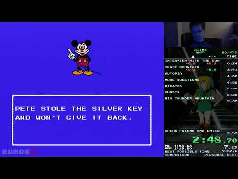 Adventures in the Magic Kingdom speedrun in 9:56.85