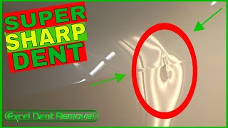 SUPER SHARP DENT Repair | Paintless Dent Removal for a DEEP CREASE
