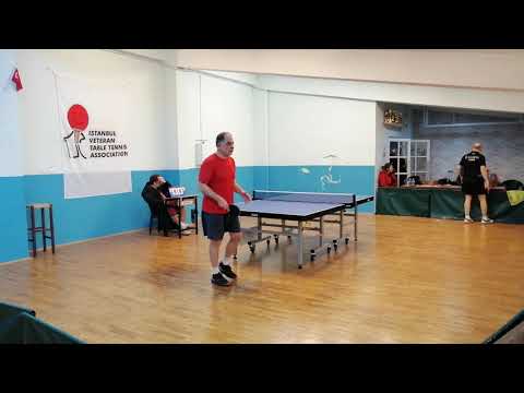 İVTTA masa tenisi turnuvası final maçı Mehmet Yılık & Ertan Topönder