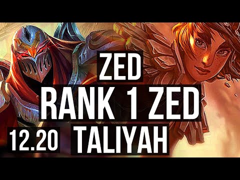 ZED vs TALIYAH (MID) | Rank 1 Zed, 11/1/4, Legendary | KR Challenger | 12.20