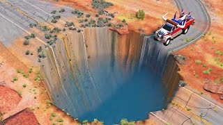 Cars vs Giant Pit #2 – BeamNG.Drive