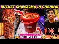 🔥Bucket Shawarma 1st Time Ever😳 In Chennai | Food Review Tamil | Idris Explores | #Shorts