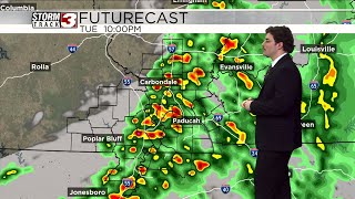 Checking on the timing of Tuesday's storms in WSIL region - April 15, 2024