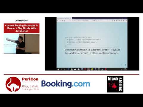Jeffrey Goff. Custom Routing Protocols in Dancer - Play Nicely With JavaScript