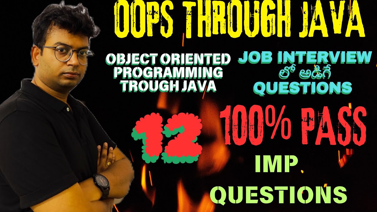 Oops through java important questions|object oriented programming through JAVA important questions|