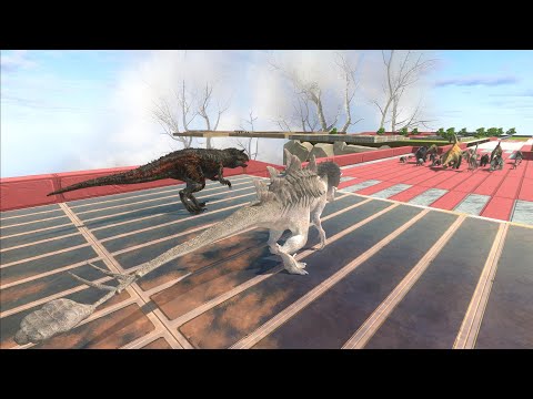 Escape from Indotaurus & Ultimasaurus - Animal Revolt Battle Simulator