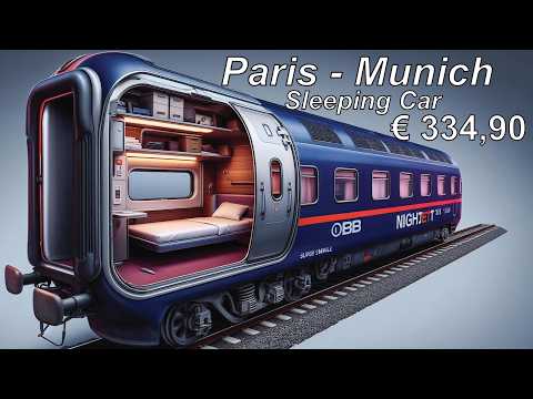 Paris to Munich ÖBB Nightjet 2025 first Generation compartment with single bathroom #travel  #solo
