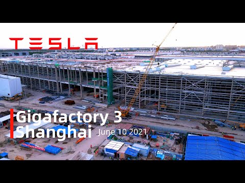 (June 10 2021)Tesla Gigafactory 3 Shanghai 4K Video