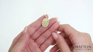 9ct Yellow Gold Double Sided Oval Shaped St Christopher Pendant
