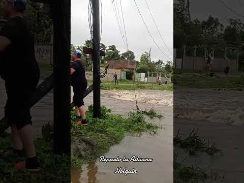 Inundación en la Aduana HOLGUÍN tras el paso de Melissa #cubanosporelmundo #huracánmelissa #holguín