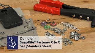 Installation Demo of SnapRite® Snap Fastener Cloth to Cloth Set (Stainless Steel) - Item #104910
