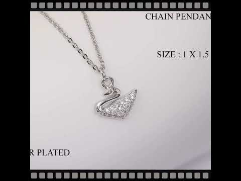 Copper based alloy star cuted american diamond chain pendent...