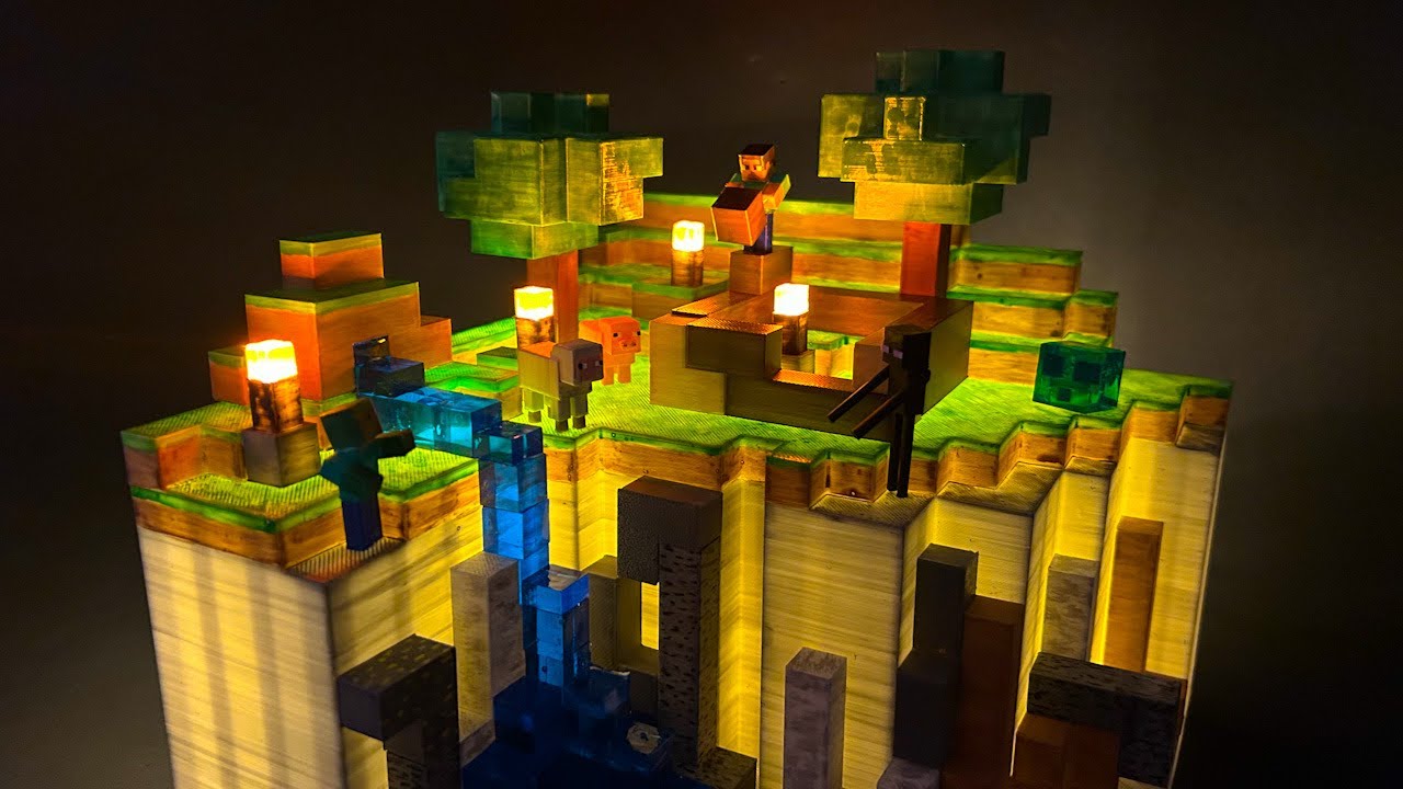 【3Dプリンター】マインクラフトの最初の夜作ってみた〜I made my first night of Minecraft with a 3D printer〜