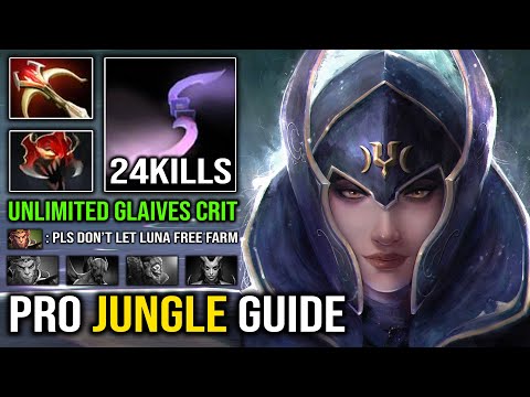 UNLIMITED JUNGLE QUEEN 7Min Madness Glaives Luna with Insane Critical Hit 856 GPM Max Speed Dota 2