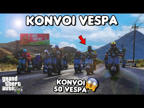MOTOVLOG DAN KONVOI VESPA TERBESAR - GTA 5 ROLEPLAY