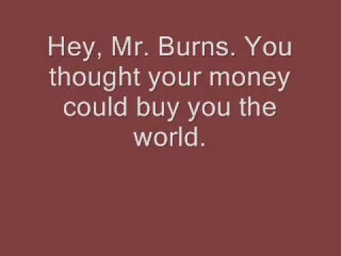 The Unofficial Smithers Love Song Lyrics- Yourfavoritemartian