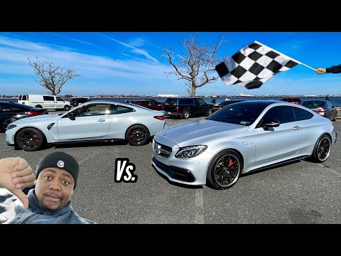 BMW M4 Competition G82 vs. 2017 C63s W205 Coupe! | FIRST STREET RACE!!!! | vs. Q50RS & TUNED SUPRA!