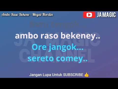 Ambo Raso Bekene - Megat Nordin (KARAOKE)