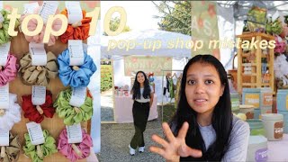 10 most common pop-up shop mistakes // craft fair & vendor booth do