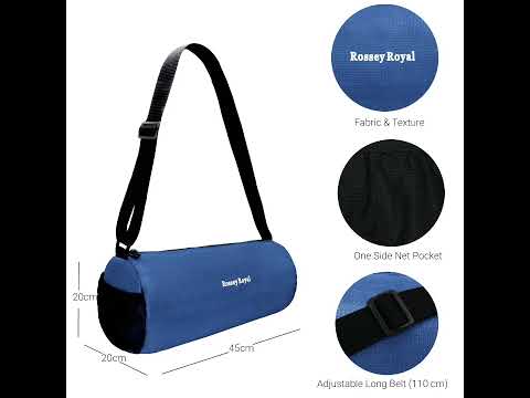 Black polyestar sports travel bag