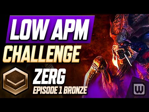 StarCraft 2 Low APM Challenge 2022! Zerg Rank Up Guide - Bronze (Ep. 1)