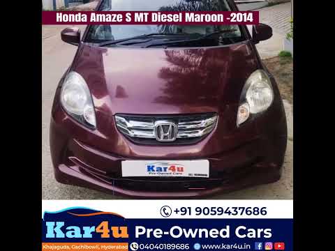 Honda Amaze S MT Diesel Maroon - 2014  #forsale #usedcars #car