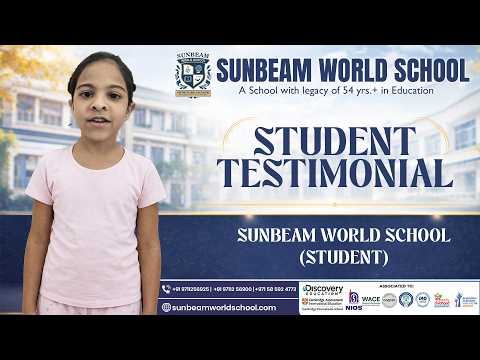 Student Testimonial — Sunbeam World School