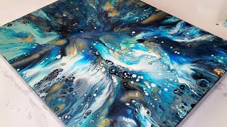 Cover Your Acrylic Pour Paintings With This! Acrylic Abstract Art.