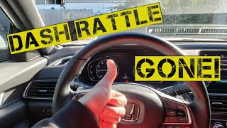 How I fixed my dash rattle/buzz DIY 2018-2020 Honda Accord 2.0t and 1.5t