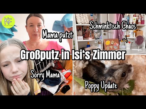 SO UNORDENTLICH 🥹 ZIMMER von ISI AUFRÄUMEN und PUTZEN | POPPY UPDATE 🐹 KLEINE FAMILIENWELT