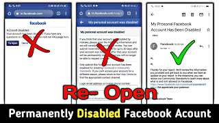 How To Recover Permanently Disabled Facebook Account