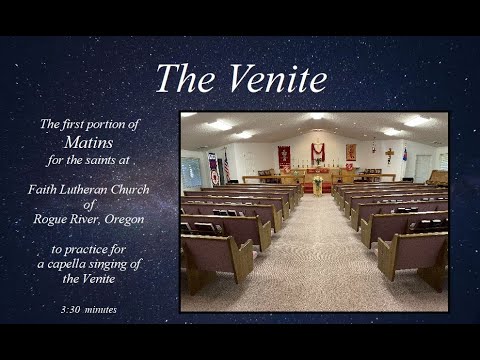 The first section of Matins, featuring the versicles,  responses and the Venite