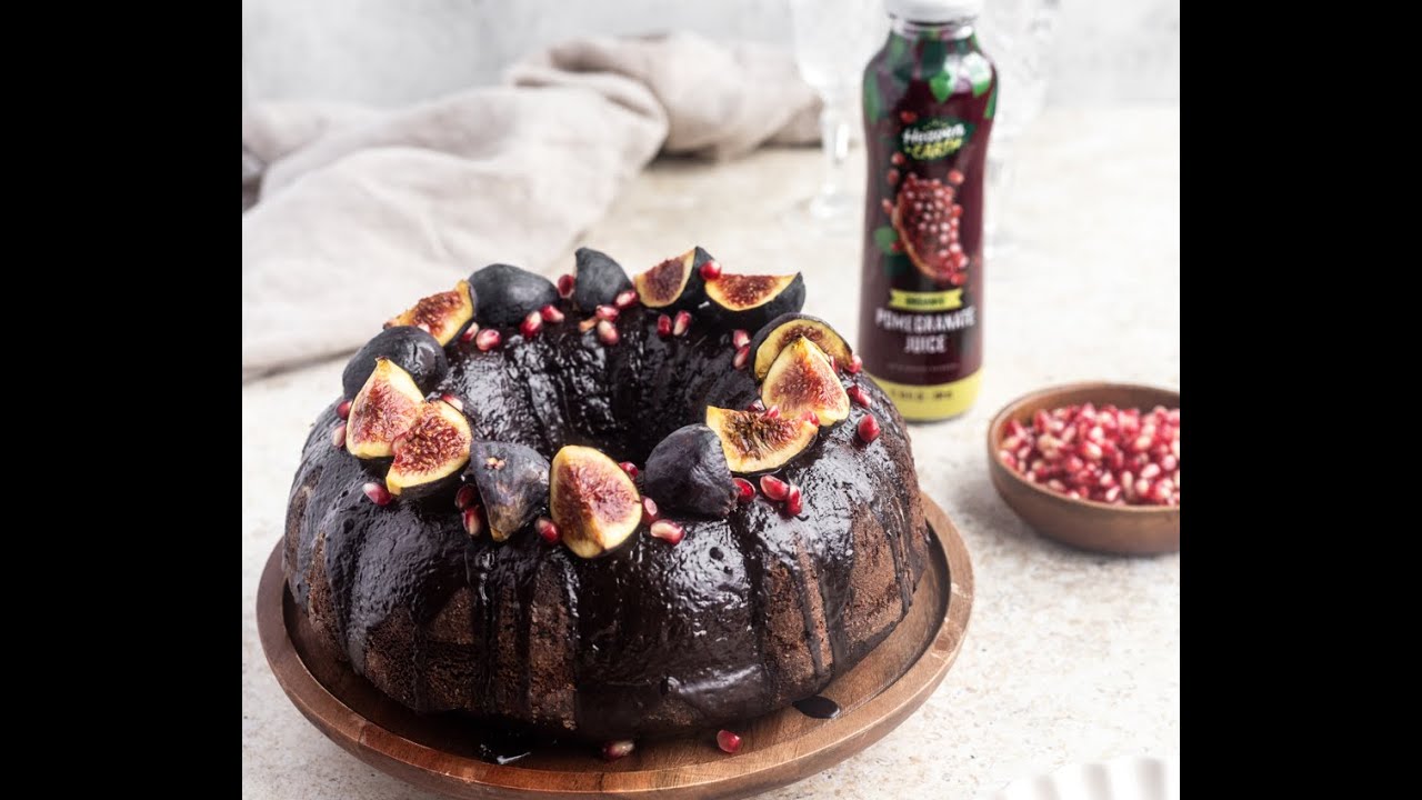 Indulgent Chocolate Pomegranate Cake