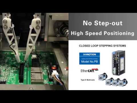 High speed postioning with EAO's Sanyo Denki PB closed loop stepper motors