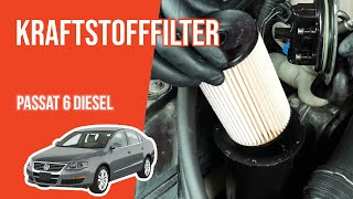 Youtube thumbnail of video "Wie Passat 6 1.9 TDI Kraftstofffilter wechseln ⛽"