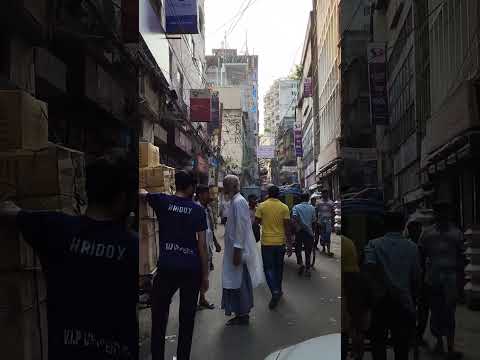 Driving in crazy Downtown Dhaka BANGLADESH