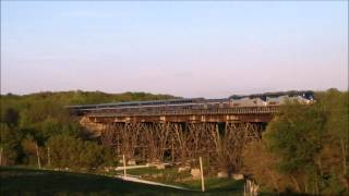 preview picture of video 'Amtrak 44 - West - Southwest Chief #3 - at Media, Illinois 5-17-2014'
