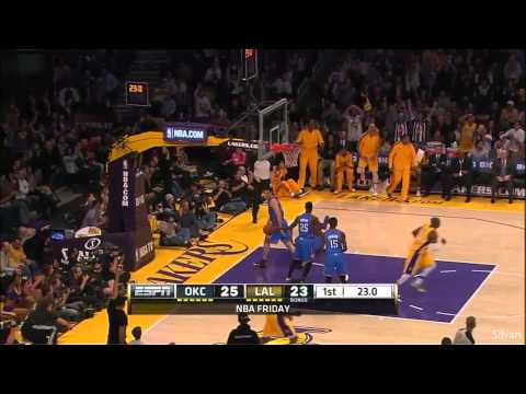Kobe Bryant 28 Points vs Oklahoma City Thunder - 11/01/2013