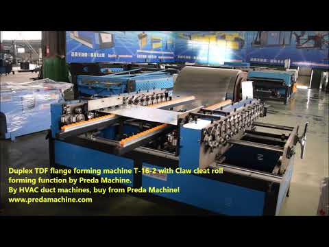 Duplex TDF flange forming machine T-16-2 with Claw cleat roll forming function by Preda Machine