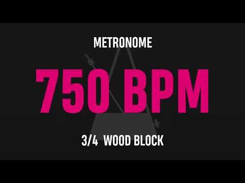 750 BPM 3/4 - Best Metronome (Sound : Wood block)