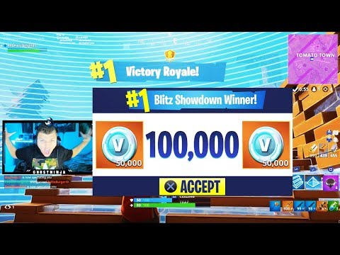 WIN 100,000 VBUCKS FREE in Fortnite! - NEW "Blitz Showdown" VICTORY in Fortnite: Battle Royale
