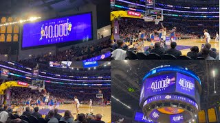 LeBron James scored his 40,000th career point | Lakers video tribute to him #lakersvsnuggets