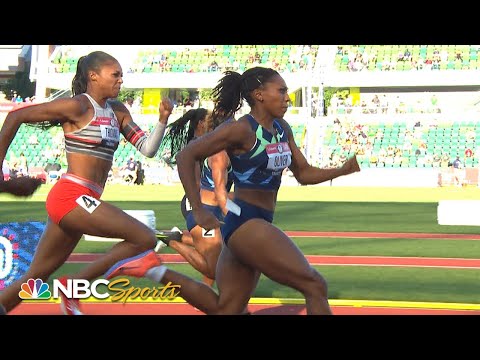 Aleia Hobbs false-starts...or does she? Javianne Oliver wins 100m semi at Olympic Trials