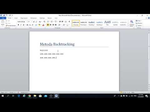 Backtracking - generare permutari