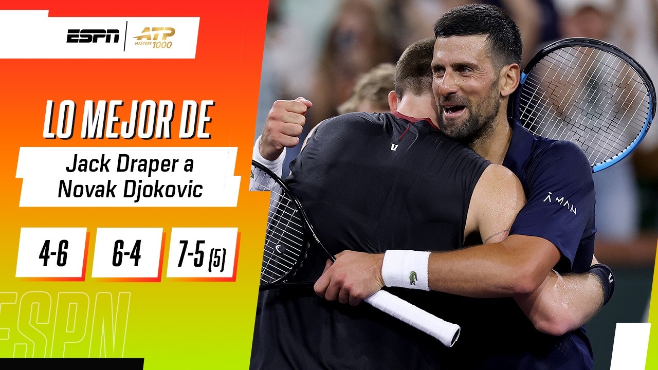 JACK DRAPER SACÓ A RELUCIR SU MEJOR TENIS Y ELIMINÓ A NOVAK DJOKOVIC EN INDIAN WELLS | RESUMEN
