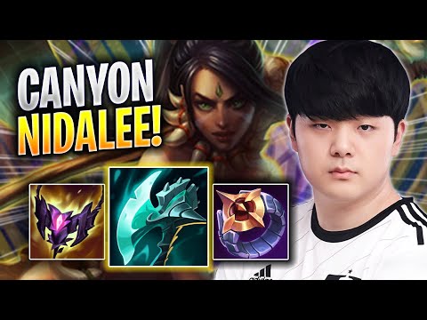 CANYON PERFECT GAME WITH NIDALEE! - DK Canyon Plays Nidalee JUNGLE vs Ekko! | Season 2023