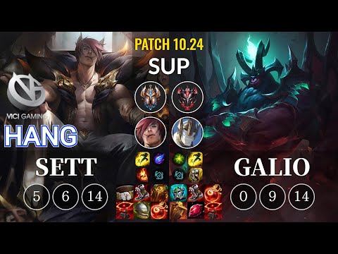 VG Hang Sett vs Galio Sup - KR Patch 10.24
